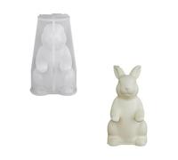 1/2Pcs Big Rabbit Silicone Molds Resin Polymer Clay Crafts for Home Decor & Candle Making Wave Spiral Molds Easter Gifts