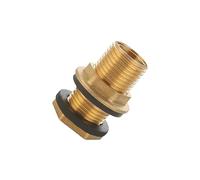 1/2Pcs Brass Hexagonal Couplings with Rubber Gaskets G3/8In XG1/2In for Rainwater Barrels Tanks Fittings and Pipe Joints Heavy Duty Brass Water Faucet Adapters