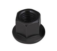 1/2pcs Carbon Steel Flange Nuts With Pad Nut Platen Hexagon Nuts Black Thickened Nut M8 M10 M12 M14 M16 M18 M20 M22 M24 M27 M30 Nut(4.8 high strength,M8 2PCS)