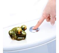 1/2Pcs Ceramic Frog Toilet Bolts Covers for Bathroom Decor Whimsical Decorative Toilet Bolts Caps Cute Frog Toilets Screw Covers Easy Snap On Installation Bathroom Hardware Accessories Green (1pcs)