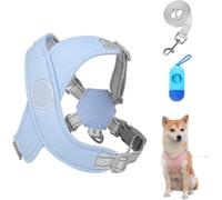 1/2pcs Chewie Cozy Harness, Getchewie Dog Harness, 100% Breathable & Comfortable, Anti-Breakaway, Reflective,Medium Small Chewie Cozy Harnesses with Poop Bags Dispenser (Blue, S)