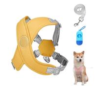 1/2pcs Chewie Cozy Harness, Getchewie Dog Harness, 100% Breathable & Comfortable, Anti-Breakaway, Reflective,Medium Small Chewie Cozy Harnesses with Poop Bags Dispenser (Yellow, L)