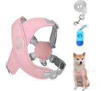 1/2pcs Chewie Cozy Harness, Getchewie Dog Harness, 100% Breathable & Comfortable, Anti-Breakaway, Reflective,Medium Small Chewie Cozy Harnesses with Poop Bags Dispenser (Pink, S)
