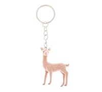 1/2Pcs Cute 3D Christmas Elk Keychains, Kawaii Flocked Sika Deer Pendant, Bag Charm Car Key Ring For Women Men