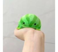 1/2Pcs Decompress Animals Fluffy Frog Figurine Cartoon Anime Green Frog Plush Soft Frog Plushie Pendant Cute Ornaments