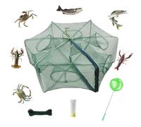 1/2pcs Fishing Bait Trap Foldable Crab Crayfish Fish Minnow Crawdad Shrimp Net Cast Portable