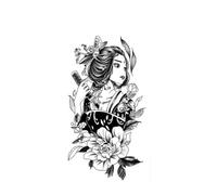 1/2pcs Geisha Arm Herbal Temporary Tattoo Stickers For Men And Women, Semi-permanent Non-reflective, Waterproof, Lasting 2 Weeks, Fake Tattoos(2pcs)