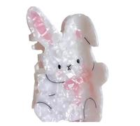 1/2pcs Gentle bow, little rabbit, super cute pink shark clip, niche headband, sweet hair accessory(1pc white)