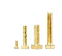 1/2pcs M10 M12 Brass External Screws Bolts Hex Head Screws Full Thread(60mm,M10 1pcs)