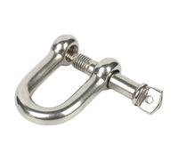 1/2PCS M4/5/6/8/10/12/14 304 Stainless Steel D-type Shackle Bow U-type High-Strength Lifting Ring Buckle Connection Fixed Chain(M16 1pcs)