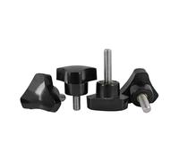 1/2pcs M4 M5 M6 M8 304 Stainless Steel Triangle Handle Bakelite Handle Hand Screw, Arc Knob Rotating Rubber Head Bolt(35mm,M5-2pcs)