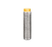 1-2PCS M4 M5 M6 M8 M10 304 Stainless Steel Polyurethane Head Damping Set Screw Soft Rubber Hex Socket Grub Screws Headless Bolt(M8x1.25x52mm(2pcs))