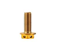 1-2pcs M4 M5 M6 M8 M10 Titanium Plated Stainless Steel With Burn Blue Screw Gloden Colour Hexagon Flange Head Hex Bolts(M6X15 1PCS)