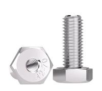 1/2PCS M6 M8 M10 M12 M14 M16 M20 304 Stainless Steel Outer Hex Internal And External Threads Bolt Hollow Helical Nut Connectable Screw(M10x30xM5 (1pcs))