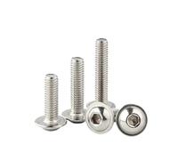 1/2pcs M8 M10 304 Stainless Steel Hexagon Socket Button Head Screws With Washer Hex Round Bolt(14mm,M8-2pcs)