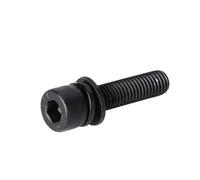 1/2PCS M8 M10 M12 Black Socket Cap Head Bolts Flat/Spring Washer 12.9 Plummer Length：6mm~50mm(20mm,M8-2Pcs)