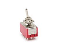 1/2PCS MTS-402 Red 6MM Toggle Switch 12PIN Switches 2/3 Position Latching Switch MTS-403 SPDT ON-OFF -ON Waterproof Cap IDGTTLDF(MTS-402,2PCS)