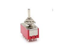 1/2PCS MTS-402 Red 6MM Toggle Switch 12PIN Switches 2/3 Position Latching Switch MTS-403 SPDT ON-OFF -ON Waterproof Cap IDGTTLDF(MTS-403,1PCS)