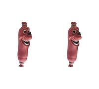 1/2Pcs Puppy Teeth Chew Toys, Squeaky Interactive Dog Toys, Dog Chew Squeaky Sausage Toys, Tough Dog Teething Clean Toys, Puppy Training Biting Toys for Dogs Puppies Reduce Boredom, 19.5x8cm