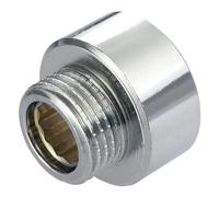 1/2pcs Shower Hose/Head Adaptor 3/4" X 1/2" Female X Male Chrome Reducer Bathroom Faucet Adapter Pipe Fittings(2pc)