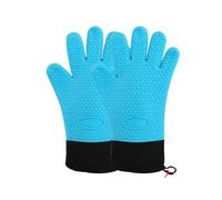 1-2Pcs Silicone Heat Resistant Mitts Anti-Scald for Kitchen Microwave Oven Grill Barbecue Cooking(1Pcs Red)