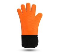 1-2Pcs Silicone Heat Resistant Mitts Anti-Scald for Kitchen Microwave Oven Grill Barbecue Cooking(1Pcs Red)