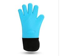 1-2Pcs Silicone Heat Resistant Mitts Anti-Scald for Kitchen Microwave Oven Grill Barbecue Cooking(1Pcs Red)