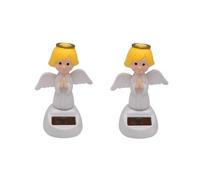 1/2Pcs Solar Powered Angel - Car Interiors Pray Pendants, ABS Angel Statue Figurines | Bobblehead Dashboard Angels, Dancing Angel Toy Car Ornaments, Praying Cherub Dashboard Decor