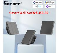1-2PCS Sonoff M5 86 1C/2C/3C Switchman Wifi Smart Switch Remote Control APP Press Button Wall Timer Switch eWelink Alexa Google 1PC M5-86-2C
