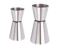 1/2PCS Stainless Steel Cocktail Shaker 25/50ML or 20/40ml Measure Cup Dual Shot Drink Spirit Measure Jigger Kitchen Gadgets Bar Tools for drinks(2pcs mix)