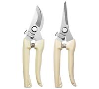 1/2PCS Stainless Steel Pruning Scissors Cutting Multifunctional Flower Tree Branch Bypass Garden Pruner Hand Shear Clipper Tools(Bending and Straight)