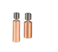 1/2Pcs V6 Throat Titanium Alloy Bi-Metal M6 M7 Red Copper Heatbreak 1.75mm For V6 Hotend I3 MK3 CR10 Bimetal Heatbreak(21mm,1Pcs)