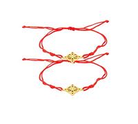 1-2pcs Witches Knot Bracelets for Women Men Gold Silver Red Black Adjustable Celtic Knot Wiccan String Rope Wiccan Symbol Charm Celtic Jewelry Gift,1,Metal,No Gems