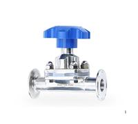 1/2quot; 3/4quot; 1quot; 1-1/4quot; Pipe OD 19mm 25mm 32mm DN20 Stainless Steel 316L Sanitary Diaphragm Valve 1.5quot; Tri-Clamp Ferrule OD 50.5mm 1Pcs(Blue Handle,DN20 x Ferrule 50.5)