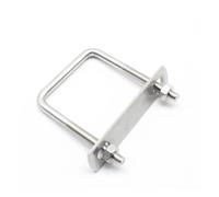 1/2set 304 Stainless Steel U-Shaped Screw Right Angle U-Shaped Square Clamp Square Clamp Pipe Clamp Fixing Clamp Bolt M6 M8 M10 M12(1set M8x65x65)