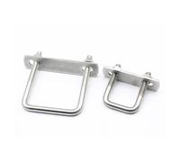 1/2set 304 Stainless Steel U-Shaped Screw Right Angle U-Shaped Square Clamp Square Clamp Pipe Clamp Fixing Clamp Bolt M6 M8 M10 M12(2set M6x25x50)