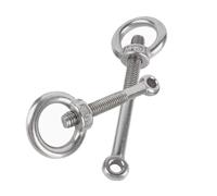 1/2set GB798 304 Stainless Steel Ring Link Bolt Fisheye Eye Screws Slip Hole Screw Hanging Rings Sets Bolts Nuts Combination Set Kit(40mm,M5 2pcs (Sets))