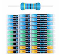 1/2W 1% Metal Film Resistor Kit, 600pcs 30 Values Resistors Assortment Kit Individual Compartment 1 Ohm-1M Ohm, Electronic Component kit for Electronics Projects, Education and repair resistor pack
