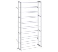 1/2x 10 Tier Shoe Rack Shelf Light Weight Portable Organizer Stand vidaXL