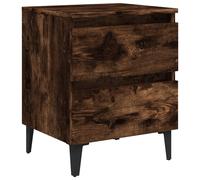 vidaXL Bed Cabinet White Engineered Wood Drawer Nightstand Bedroom Furniture