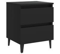 vidaXL Bed Cabinet with Metal Legs Grey Sonoma 40x35x50 cm