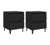 1/2x Bed Cabinet 40x35x50 cm Chipboard Nightstand Room Multi Colors vidaXL