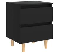1/2x Bed Cabinet with Solid Pinewood Legs 40x35x50 cm Multi Colors vidaXL