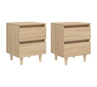 vidaXL Bed Cabinets 2 pcs Old Wood 40 x 35 x 50 cm Engineered Wood