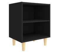 1/2x Bed Cabinet with Solid Wood Legs 40x30x50 cm Stand Multi Colors vidaXL