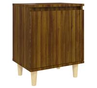 1/2x Bed Cabinet with Solid Wood Legs 40x30x50 cm Stand Multi Colors vidaXL