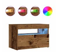 1/2x Bedside Cabinet and LED Light Engineered Wood Decor Multi Colours vidaXL
