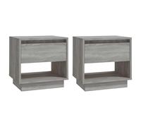 1/2x Bedside Cabinet Chipboard Bedroom Bedside Side Table Multi Colours vidaXL