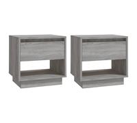 1/2x Bedside Cabinet Chipboard Bedroom Bedside Side Table Multi Colours vidaXL