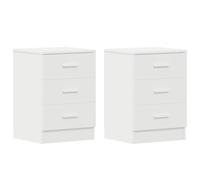 (artisan oak, 2 pcs) vidaXL 1/2x Bedside Cabinet Chipboard Bedroom Nightstand Stand Multi Colours